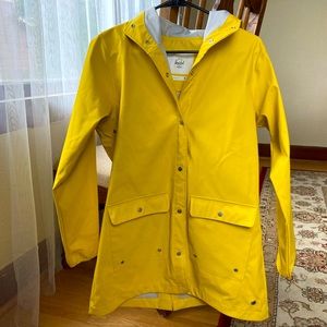 Herschel Supply Co Long Rain Jacket Size Small in Yellow